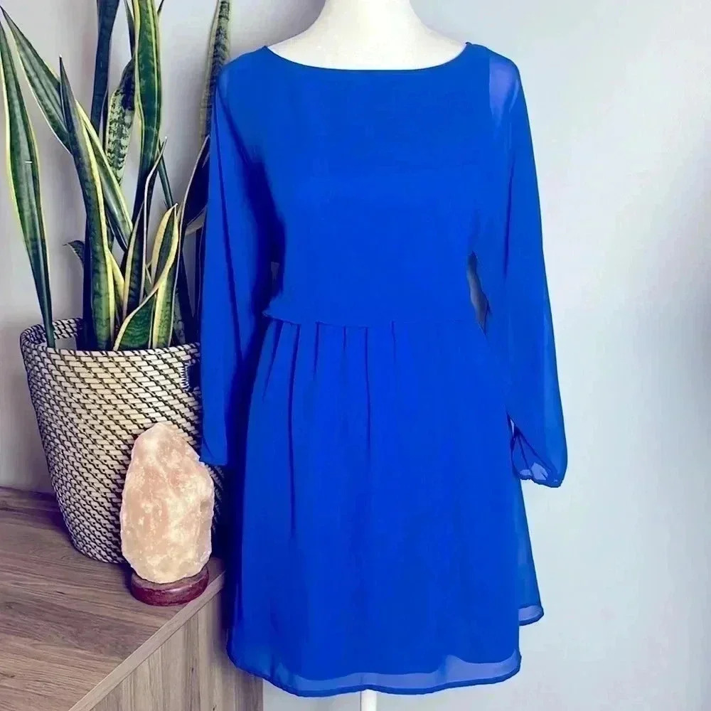 Stunning Blue Shear Minj Dress by Express